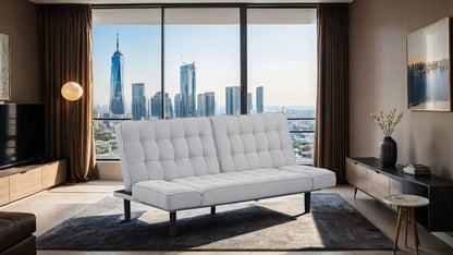Furniture of America - Bellevue Futon Sofa in Light Gray - FM2801LG View 6