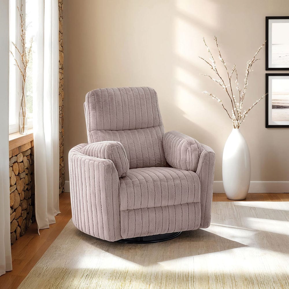Furniture of America - Belper Power Glider Recliner w/ Swivel in Taupe - FM-AC8018TP-PM View 1
