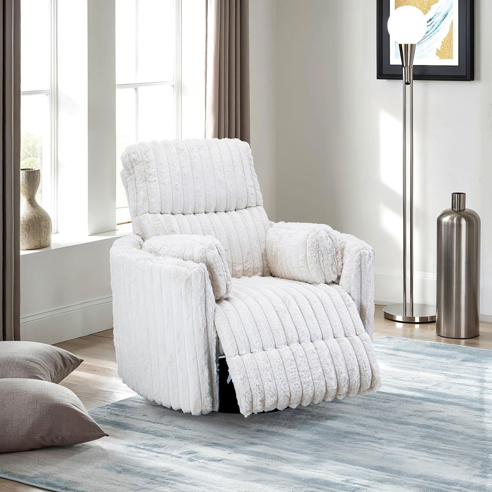 Furniture of America - Belper Power Glider Recliner w/ Swivel in White - FM-AC8018WH-PM View 1