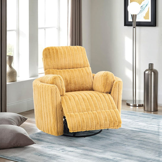 Furniture of America - Belper Power Glider Recliner w/ Swivel in Yellow - FM-AC8018YL-PM View 1
