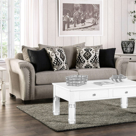 Furniture of America - Belsize Sofa in Light Taupe/Black - SM6440-SF View 1