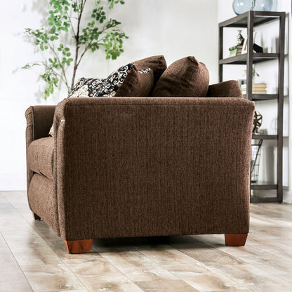Furniture of America - Belsize Sofa + Loveseat in Chocolate/Tan - SM6439-2PC View 7
