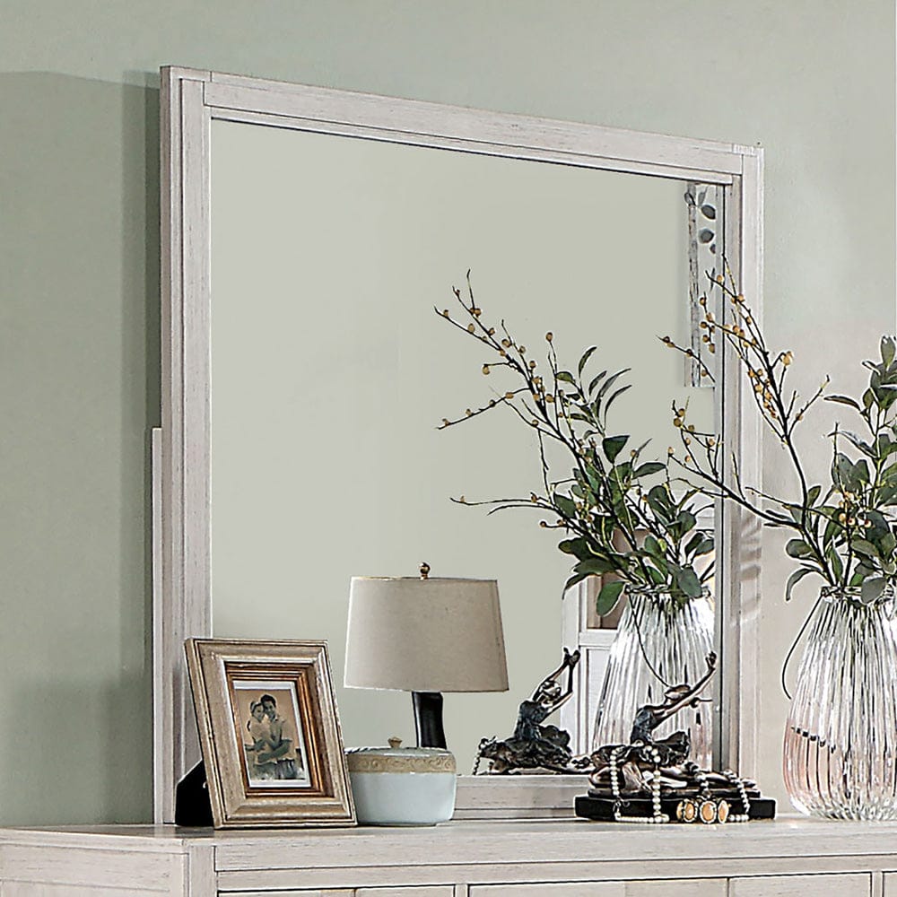 Furniture of America - Berenice Mirror in White - CM7580WH-M View 1