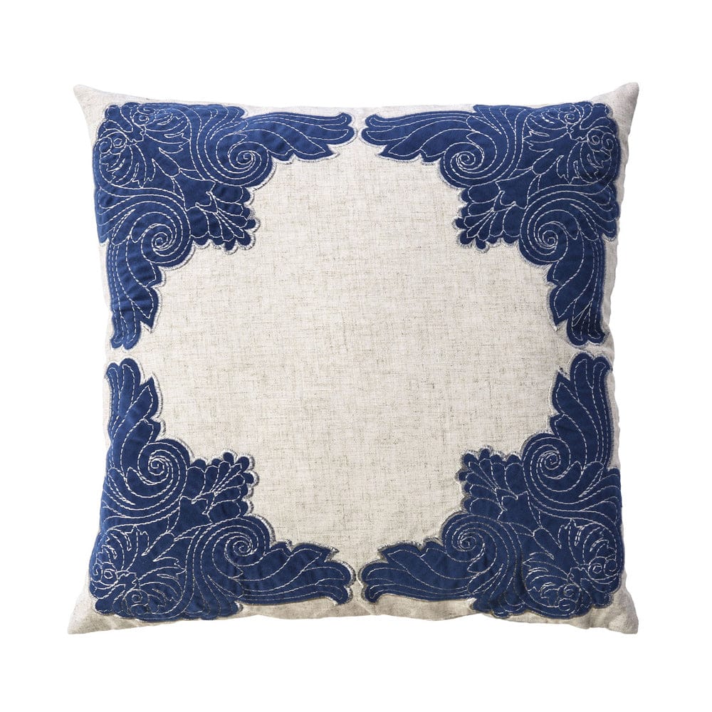 Furniture of America - Beth 20" X 20" Pillow Set of 2 in Beige/Indigo - PL8009-2PK View 1