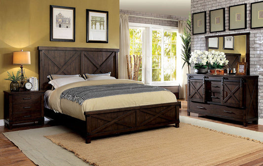 Furniture of America - Bianca 5 Pc. Queen Bedroom Set w/ 2NS in Dark Walnut - CM7734Q-5PC-2NS View 1
