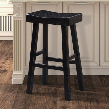 Furniture of America - Biasca 29" Stool, Set of 2 in Black - FM-BR3001BK-29-2PK View 1