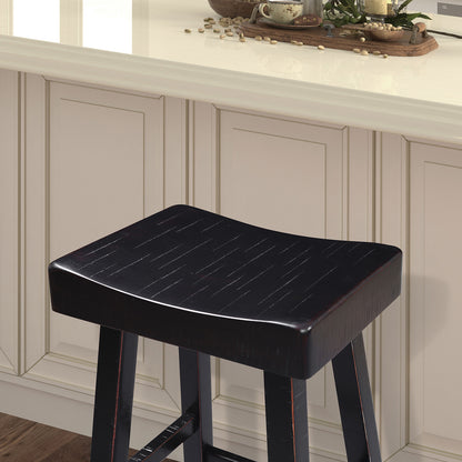 Furniture of America - Biasca 29" Stool, Set of 2 in Black - FM-BR3001BK-29-2PK View 3