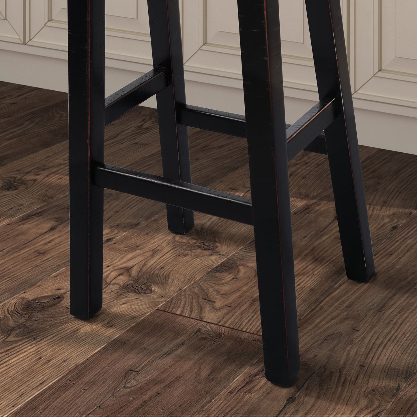 Furniture of America - Biasca 29" Stool, Set of 2 in Black - FM-BR3001BK-29-2PK View 4