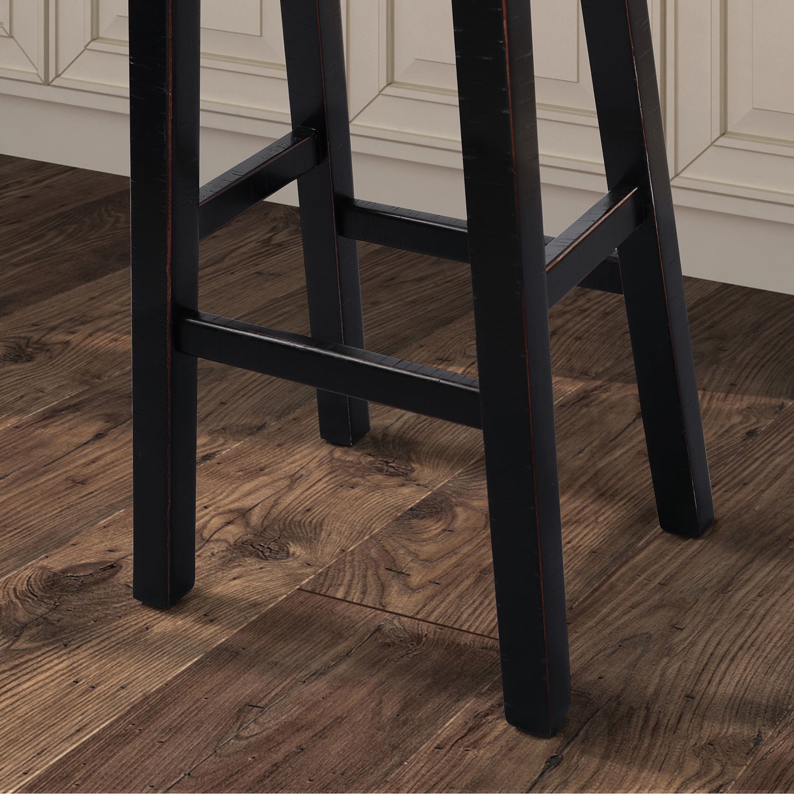 Furniture of America - Biasca 29" Stool, Set of 2 in Black - FM-BR3001BK-29-2PK View 4