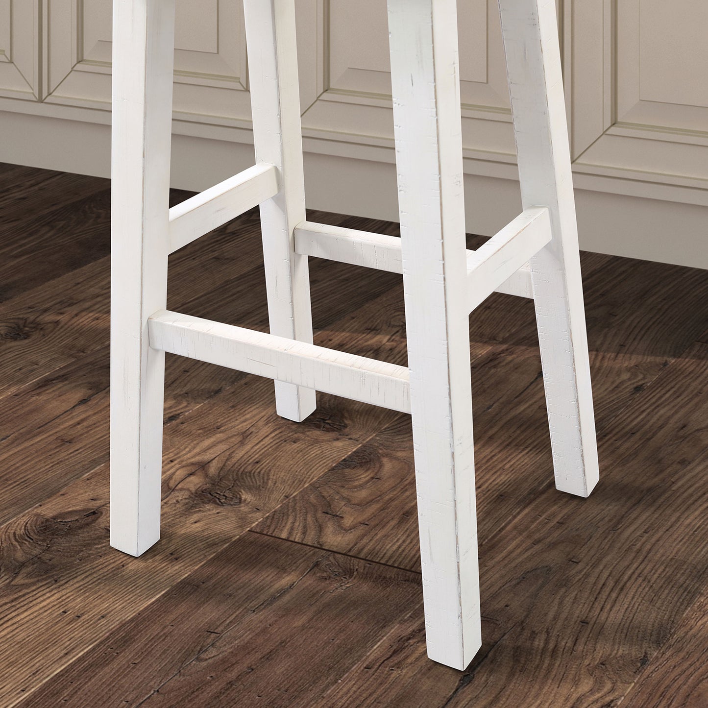 Furniture of America - Biasca 29" Stool, Set of 2 in Gray/White - FM-BR3001WH-29-2PK View 4
