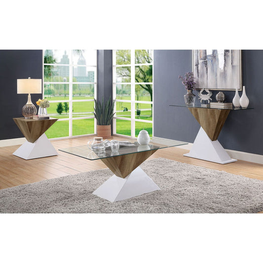 Furniture of America - Bima Ii End Table in White/Natural Tone - FOA4746E View 2