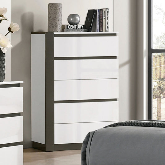 Furniture of America - Birsfelden Chest in White/Metallic Gray - FOA7225WH-C View 1