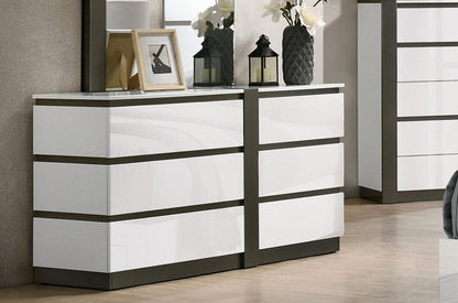Furniture of America - Birsfelden Dresser in White/Metallic Gray - FOA7225WH-D View 1