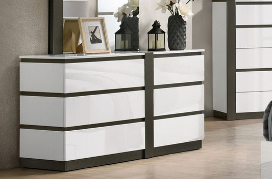 Furniture of America - Birsfelden Dresser in White/Metallic Gray - FOA7225WH-D View 1