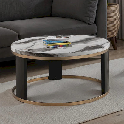 Furniture of America - Bogor - Round Cocktail Table - FM44007BK-CR view 1