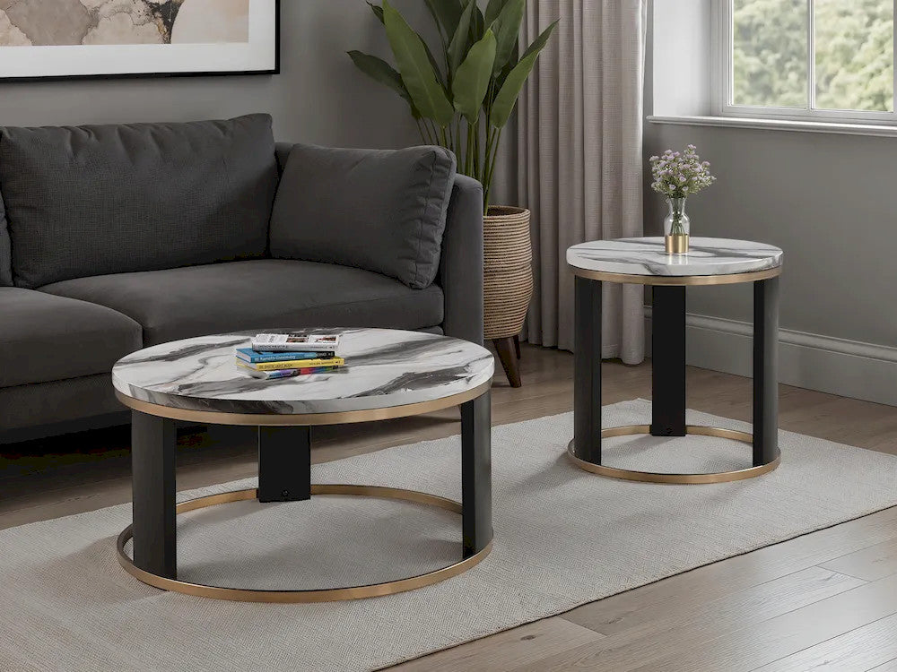 Furniture of America - Bogor - Round Cocktail Table - FM44007BK-CR view 2