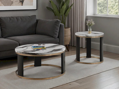 Furniture of America - Bogor - Round Cocktail Table - FM44007BK-CR view 2