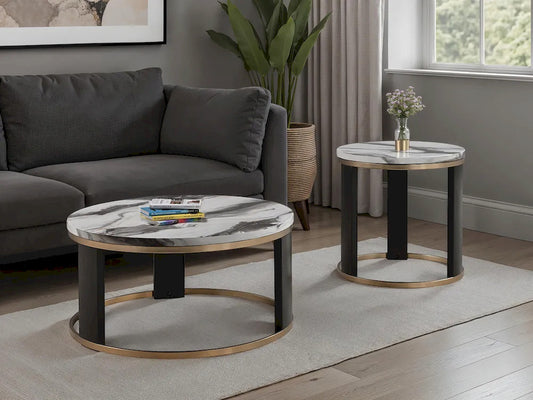 Furniture of America - Bogor - Round Cocktail Table - FM44007BK-CR view 2