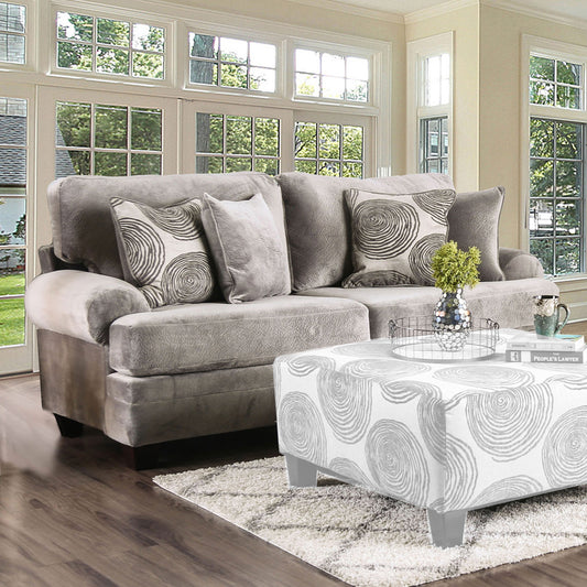 Furniture of America - Bonaventura Sofa in Gray/Pattern - SM5142GY-SF View 1
