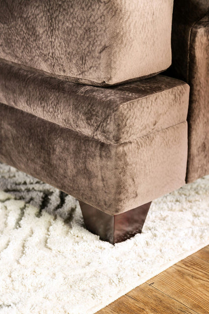 Furniture of America - Bonaventura Sofa + Loveseat in Brown - SM5142BR-2PC View 4