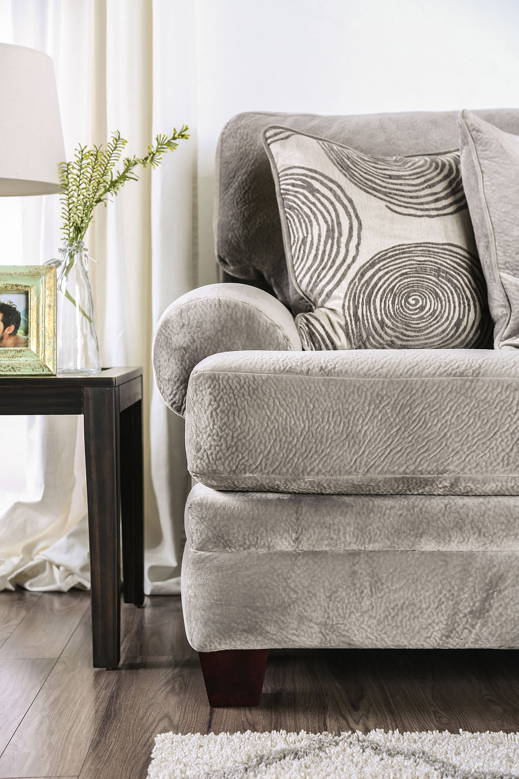 Furniture of America - Bonaventura Sofa + Loveseat in Gray - SM5142GY-2PC View 2