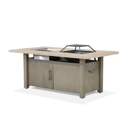 Furniture of America - Bordeaux Dining Table w/ Fire Pit & Cooler in Brown - GM-2017-PK View 1