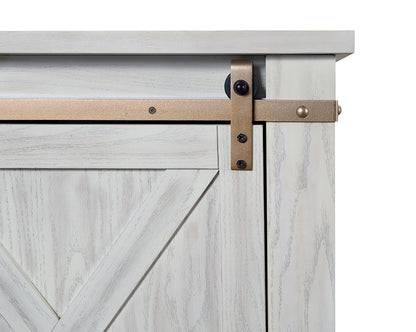 Furniture of America - Borrego TV Stand in Antique White - CM5018WH-TV-72 View 4