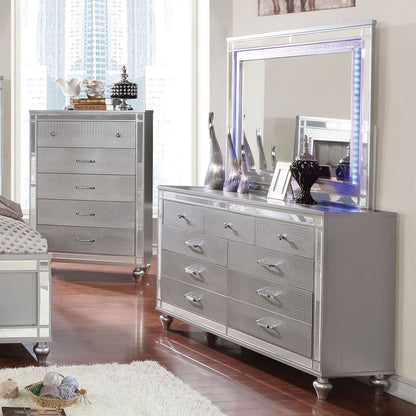 Furniture of America - Brachium Dresser in Silver - CM7977SV-D View 2