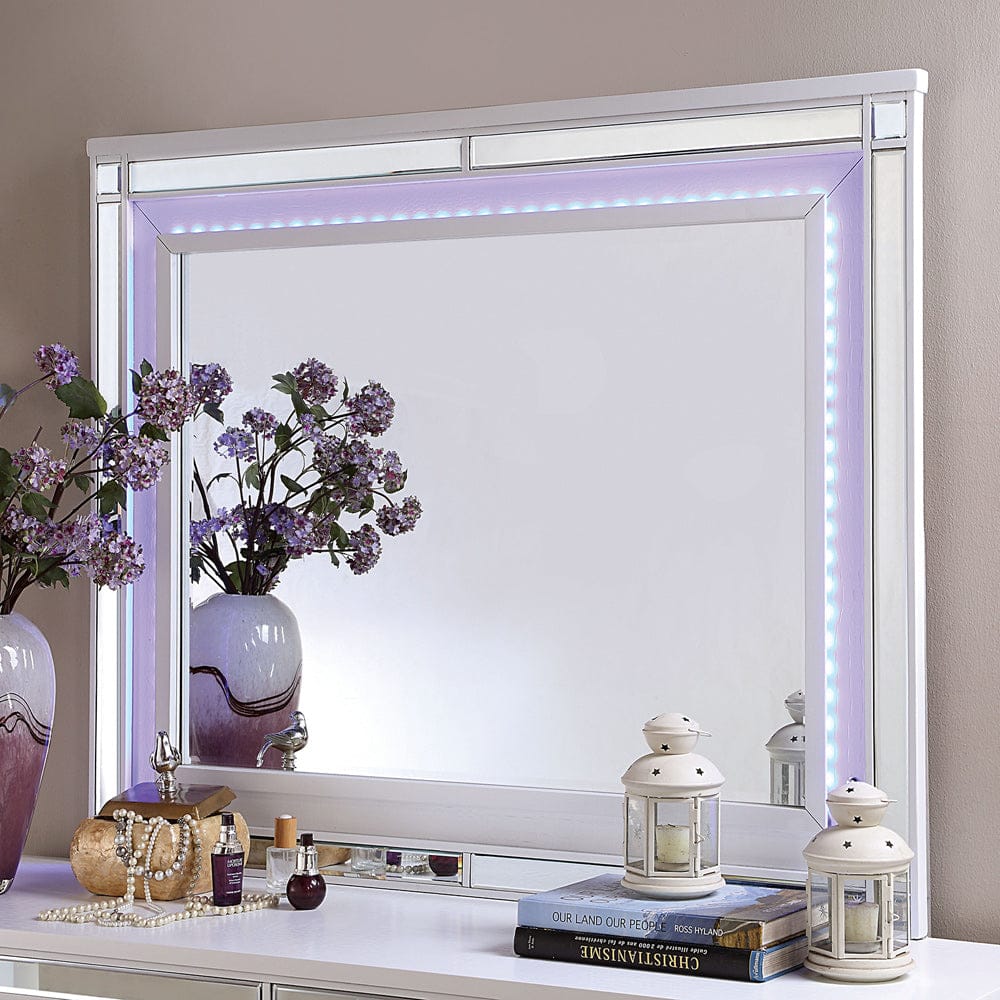 Furniture of America - Brachium Mirror in White - CM7977WH-M View 1