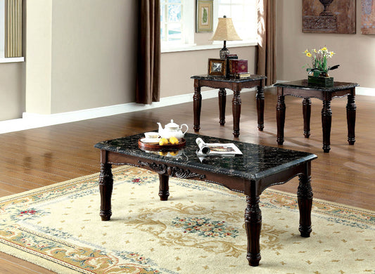 Furniture of America - Brampton 3 Pc. Table Set (1C+2E) in Espresso/Black - CM4292EX-3PK View 1