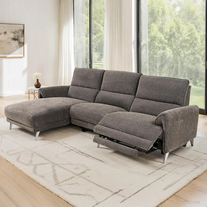 Furniture of America - Brande - Power Sectional, Left Chaise, Brown - CM9938BR-SECT-PM-L view 1
