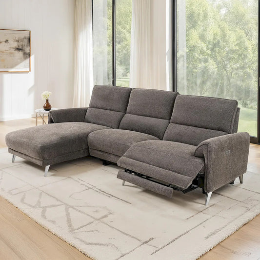 Furniture of America - Brande - Power Sectional, Left Chaise, Brown - CM9938BR-SECT-PM-L view 1