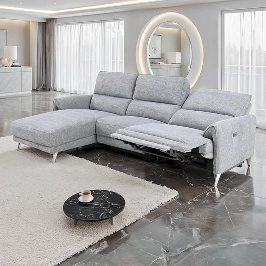 Furniture of America - Brande - Power Sectional, Left Chaise, Gray - CM9938GY-SECT-PM-L view 1
