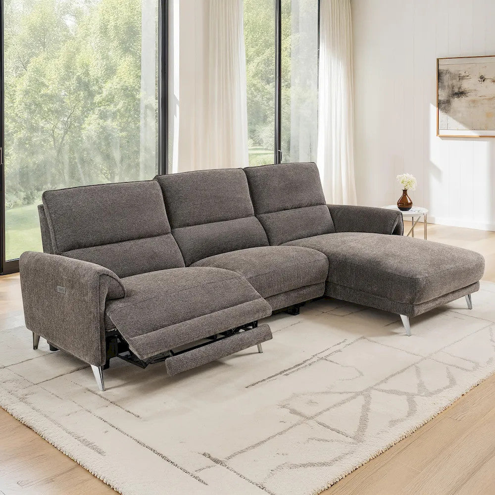 Furniture of America - Brande - Power Sectional, Right Chaise, Brown - CM9938BR-SECT-PM-R view 1