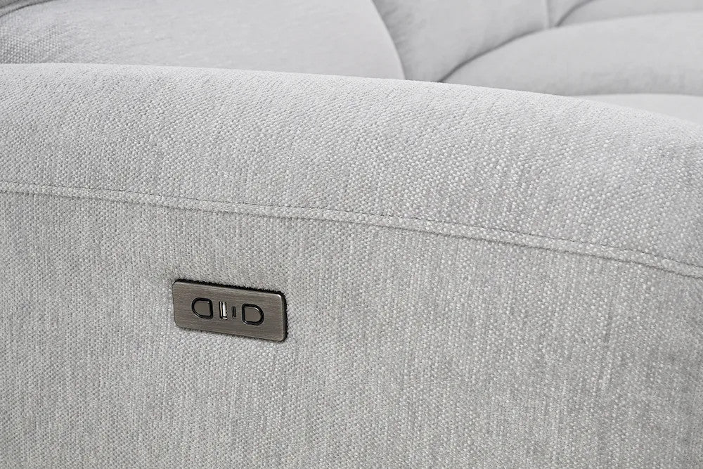 Furniture of America - Brande - Power Sectional, Right Chaise, Light Gray - CM9938LG-SECT-PM-R view 3
