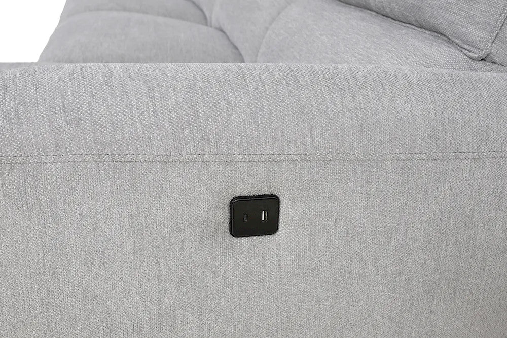 Furniture of America - Brande - Power Sectional, Right Chaise, Light Gray - CM9938LG-SECT-PM-R view 4