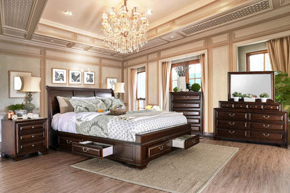 Furniture of America - Brandt 5 Pc. Queen Bedroom Set w/ Chest in Brown Cherry - CM7302CH-Q-5PC-CHEST View 1
