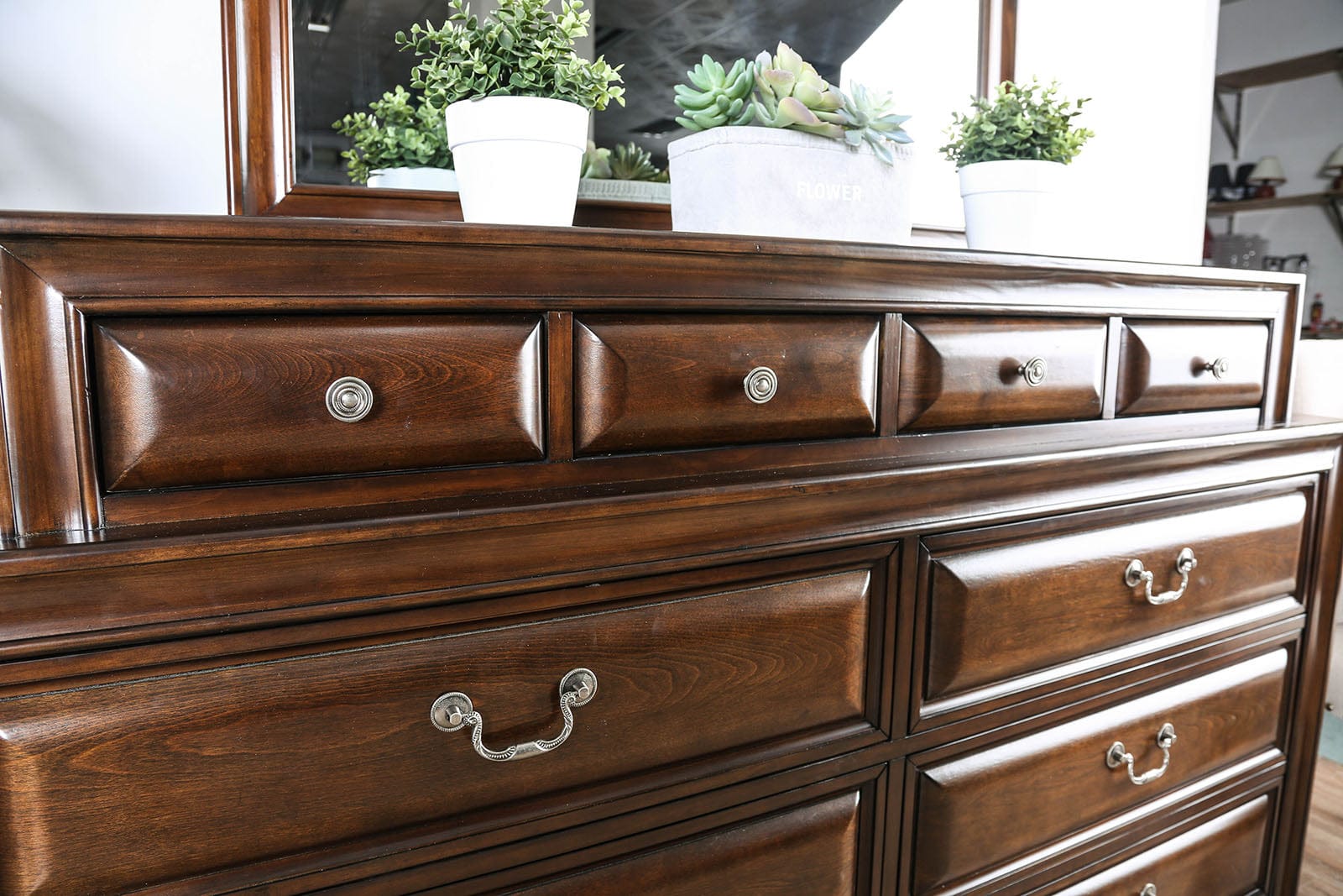 Furniture of America - Brandt 5 Pc. Queen Bedroom Set w/ Chest in Brown Cherry - CM7302CH-Q-5PC-CHEST View 2