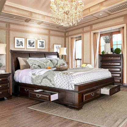 Furniture of America - Brandt - Cal.King Bed, Brown Cherry - CM7302CH-CK-BED view 1