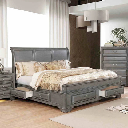 Furniture of America - Brandt - Cal.King Bed, Gray - CM7302GY-CK-BED view 1