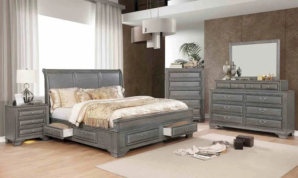 Furniture of America - Brandt - Cal.King Bed, Gray - CM7302GY-CK-BED view 2