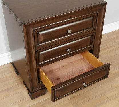 Furniture of America - Brandt Nightstand w/ USB in Brown Cherry - CM7302CH-N View 3
