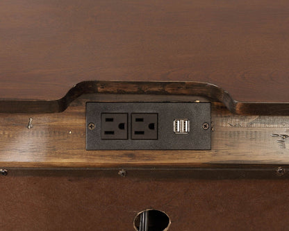 Furniture of America - Brandt Nightstand w/ USB in Brown Cherry - CM7302CH-N View 4