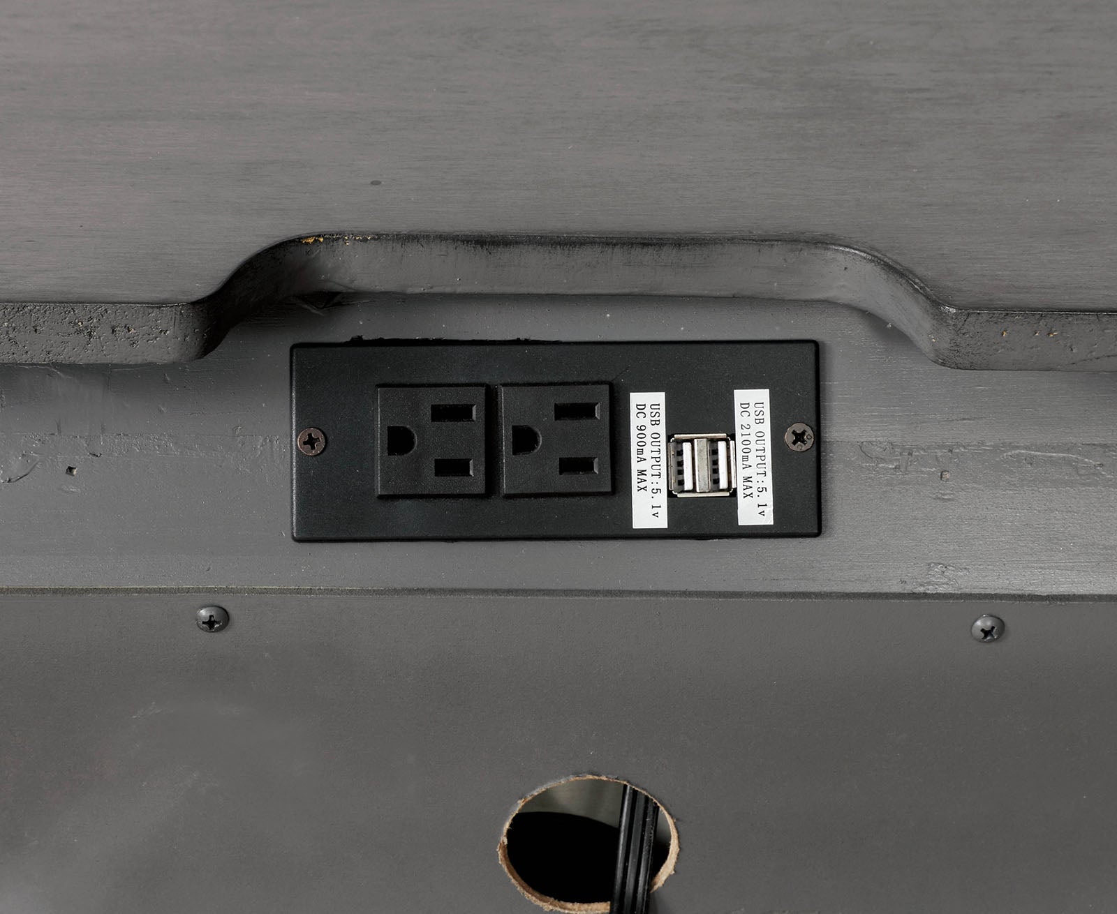 Furniture of America - Brandt Nightstand w/ USB in Gray - CM7302GY-N View 4