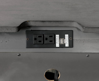 Furniture of America - Brandt Nightstand w/ USB in Gray - CM7302GY-N View 4