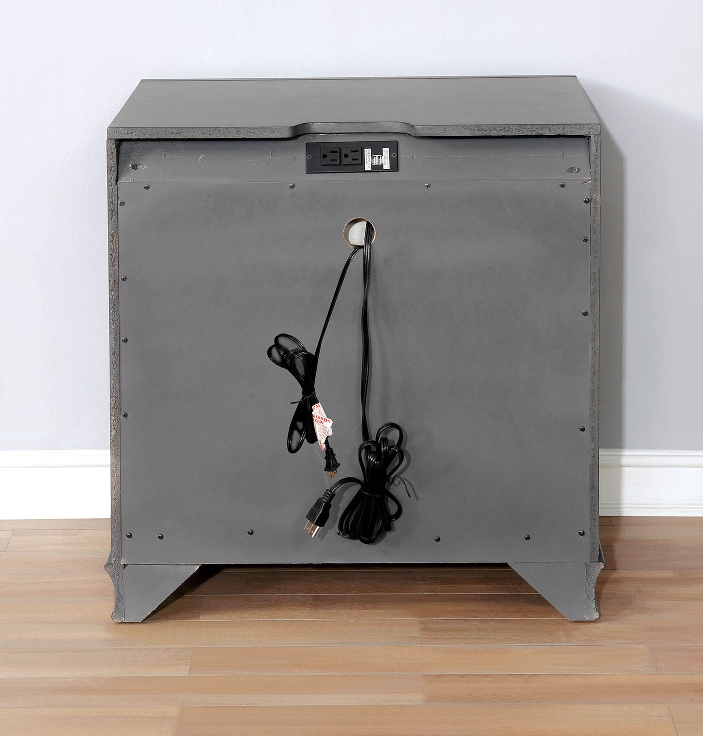 Furniture of America - Brandt Nightstand w/ USB in Gray - CM7302GY-N View 5