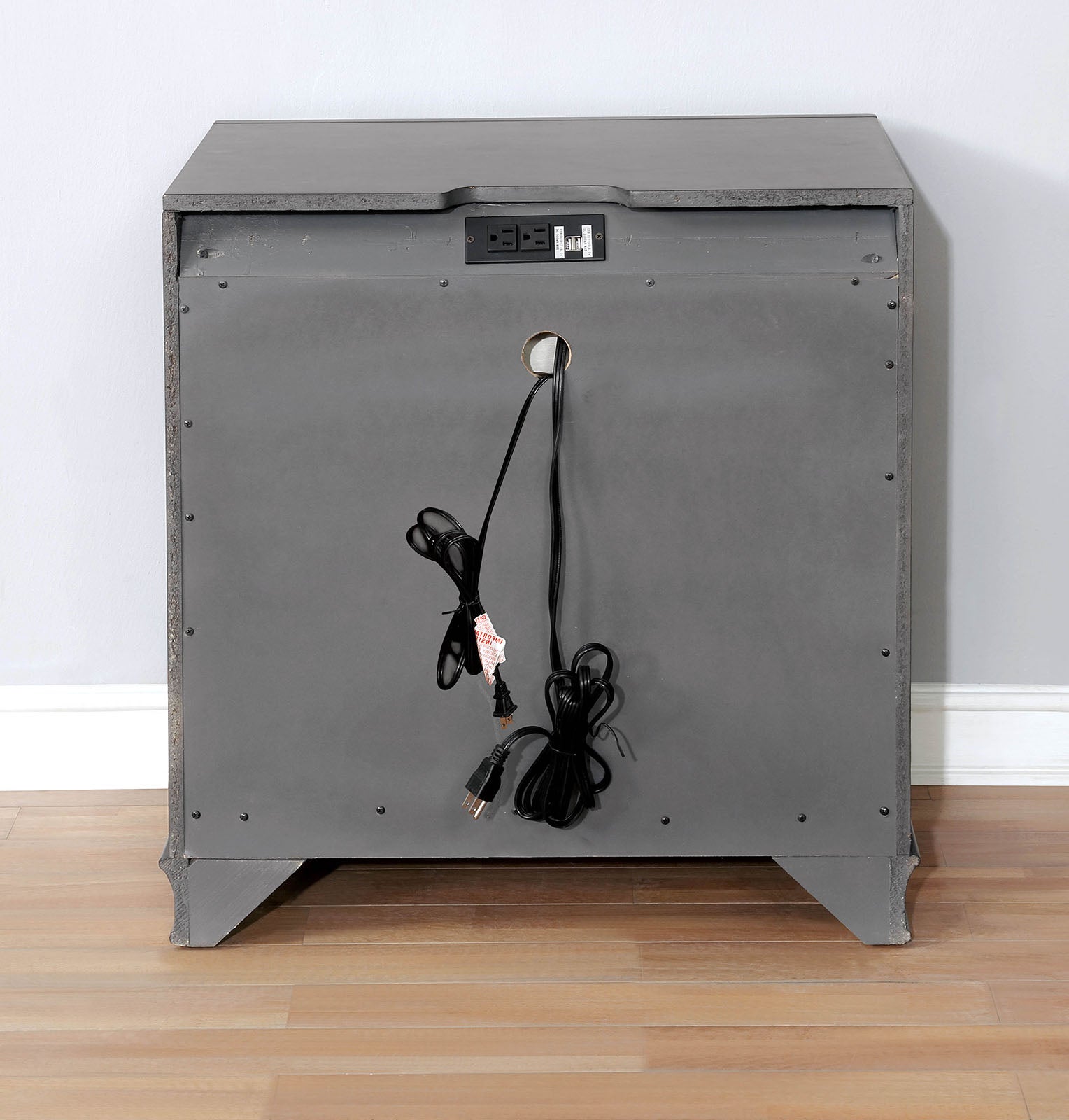 Furniture of America - Brandt Nightstand w/ USB in Gray - CM7302GY-N View 5