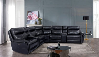 Furniture of America - Braylee Power Sectional in Dark Navy - CM9904-SECT View 1