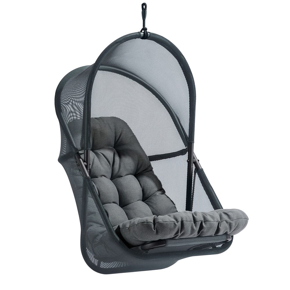 Furniture of America - Breeze Swing Chair w/ Stand in Dark Gray - GM-1010DG-SET View 1