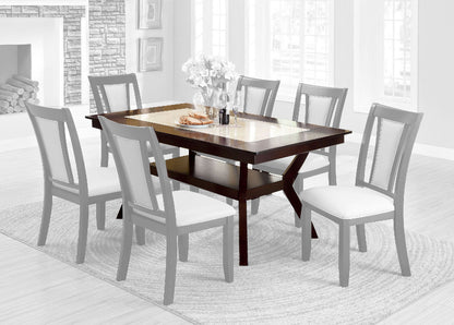 Furniture of America - Brent Dining Table in Dark Cherry/Ivory - CM3984T View 1